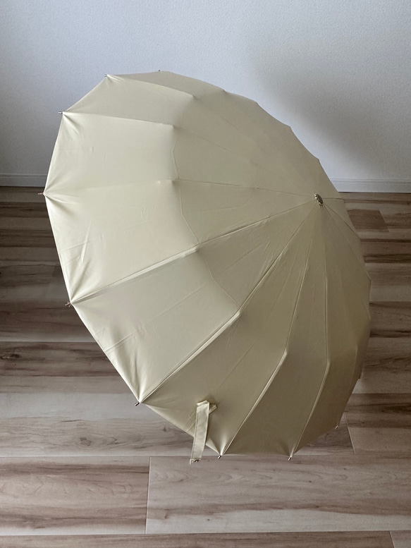 日傘 雨傘 折りたたみ傘 和傘 骨16本 晴雨兼用 UVカット E2/小花赤 3枚目の画像