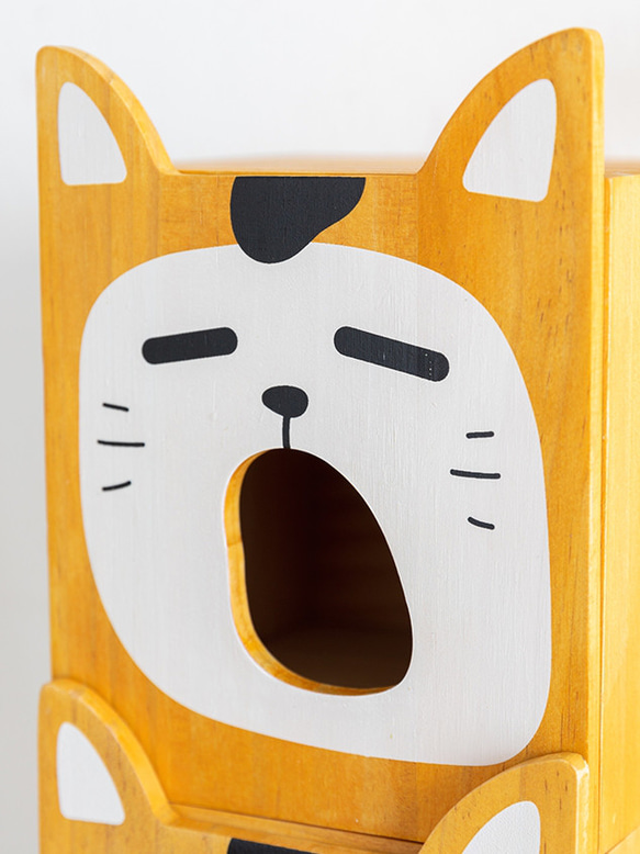 創造的な猫のティッシュボックス、キュートで風変わりな、ベッドサイドのベッドルームの高級家庭用ティッシュボックス 3枚目の画像