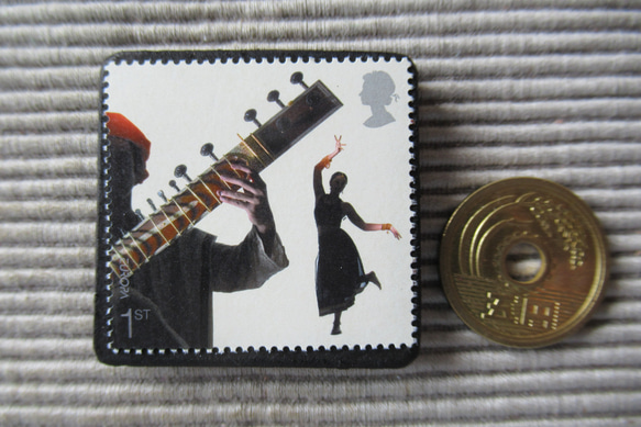 イギリス「融和」切手ブローチ 8723 3枚目の画像