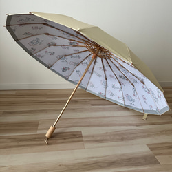 日傘 雨傘 折りたたみ傘 和傘 骨16本 晴雨兼用 完全遮光 UVカット E2/小花マルチカラー 1枚目の画像