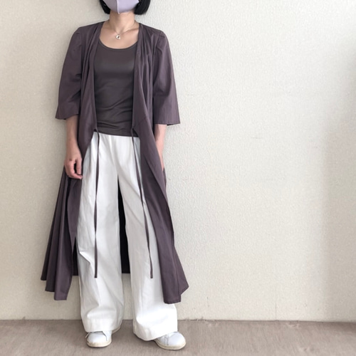 低身長さん向け洋服】コットンシルク タックカシュクール