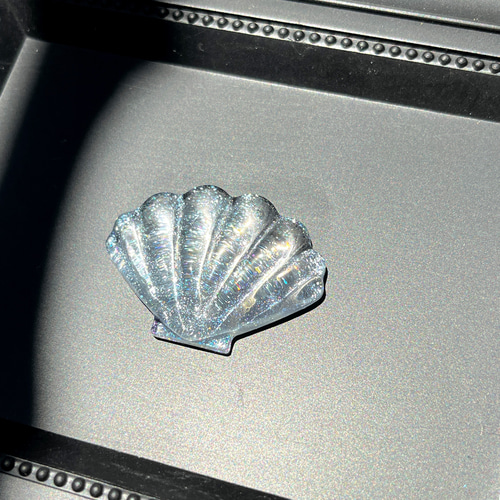 貝の置物 ブルーのシェルのオブジェ/ 海 / 貝 / 置物 / インテリア / 夏