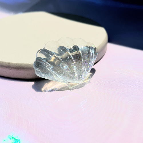 ブルーのシェルのオブジェ/ 海 / 貝 / 置物 / インテリア / 夏 その他