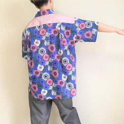 アロハ的なシャツ002 / 花カーキ 7枚目の画像