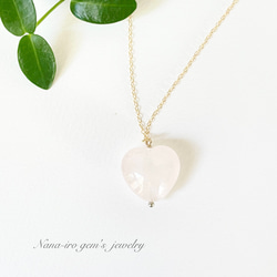 ＊1点もの＊14kgf  rosequartz necklace 3枚目の画像