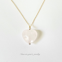 ＊1点もの＊14kgf  rosequartz necklace 4枚目の画像