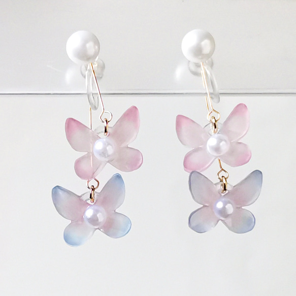 ☆様　ローズクォーツ蝶々　2 ☆様 ローズクォーツ蝶々 2