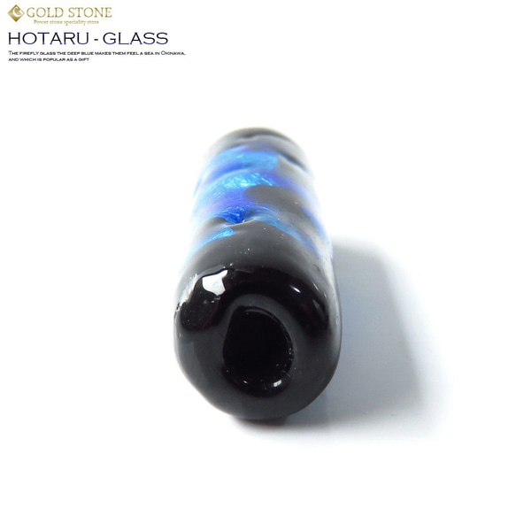 ホタルガラス 5粒 ビーズ 円柱型 約27 x 8mm とんぼ玉 沖縄で大人気のお土産 送料無料 父の日 ホワイトデー 5枚目の画像