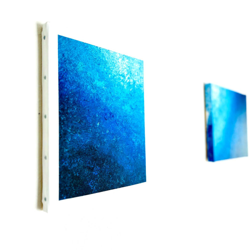 零094】絵画 宇宙 青 空 海 抽象画 原画 インテリア 絵画 零