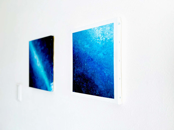 【零094】絵画  宇宙 青 空 海  抽象画 原画  インテリア 3枚目の画像