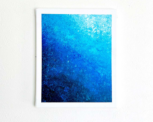零094】絵画 宇宙 青 空 海 抽象画 原画 インテリア 絵画 零