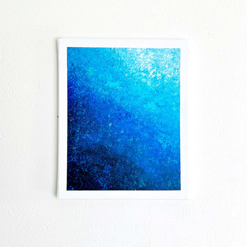 零094】絵画 宇宙 青 空 海 抽象画 原画 インテリア 絵画 零