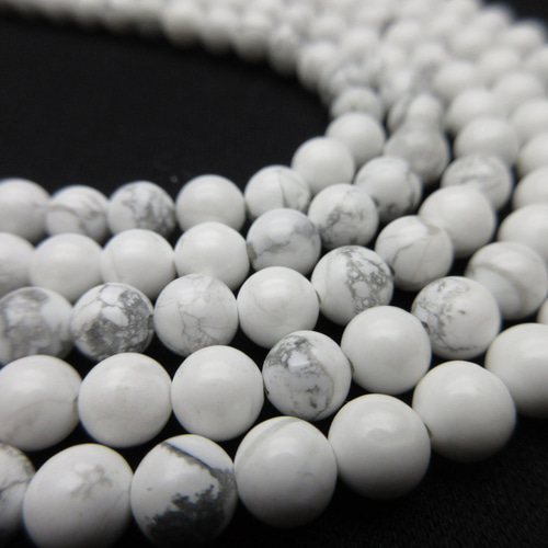 ハウライト（　マグネサイト　）　丸玉　スフィア　天然石 ハウライト(マグネサイト)】/玉size(約6㎜)/1set(30玉)/肉体を良い状態