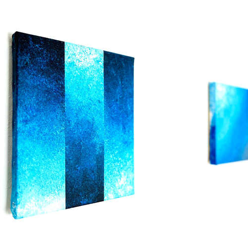 零096】絵画 宇宙 青 空 海 抽象画 原画 インテリア 絵画 零