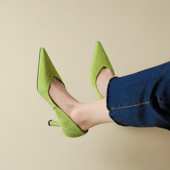 23 新款女士真皮鞋通勤鞋淺口高跟鞋 21.5 厘米-25 厘米 #776⭐免運費⭐ 第11張的照片