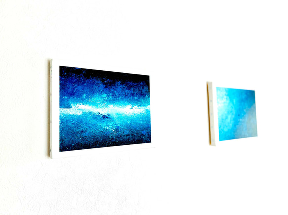 【零098】絵画  宇宙 青 空 海  抽象画 原画  インテリア 2枚目の画像