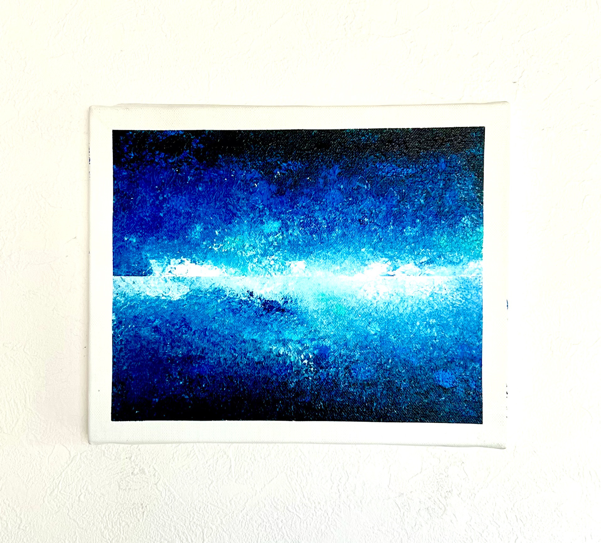 青の絵 深淵の輝き 夜空 宇宙に心を委ねて【零098】 絵画 零