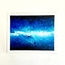 青の絵 深淵の輝き 夜空 宇宙に心を委ねて【零098】 絵画 零