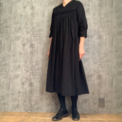 ピンタックワンピース　Organic cotton pintuck dress 6枚目の画像