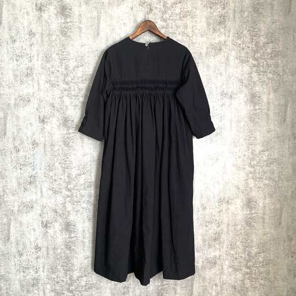 ピンタックワンピース　Organic cotton pintuck dress 9枚目の画像