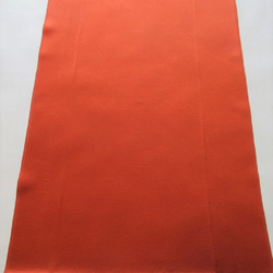 棕紅色模糊、純絲、徽章圖案、丹後縐紗、八掛布料22號[69cm x 37cm]和服拆線、日本布料 第3張的照片