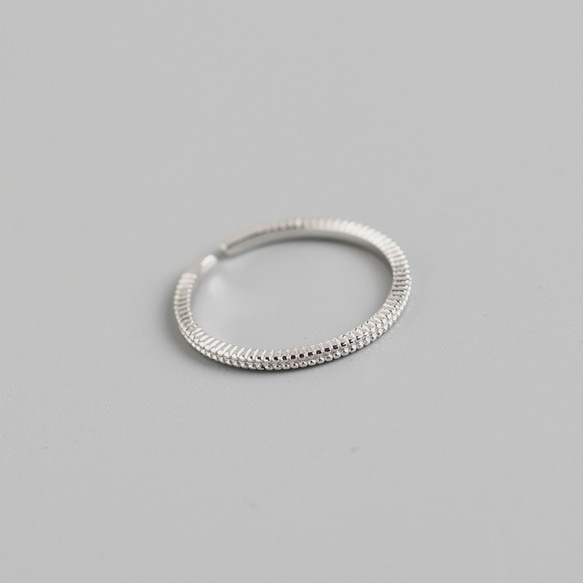 早割価格★SILVER925★ダイヤモンドのように輝くドットシルバーレースリング指輪繊細華奢細身SV925純銀製重ね付け 3枚目の画像