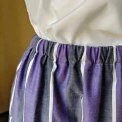秋冬　パープル系　裾にリバティフリル　ティアードスカート　リバティスカート 7枚目の画像