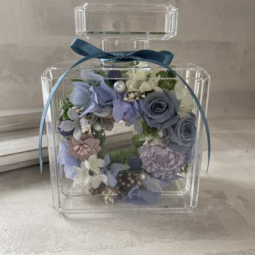 プリザーブドフラワー アクリルケース 香水瓶 フラワーアレンジ