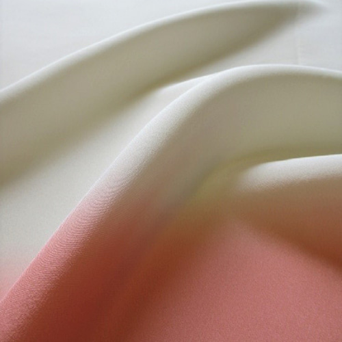ごく薄い朱色ぼかし 正絹 錦紗ちりめん 丹後ちりめん 八掛生地 No.31