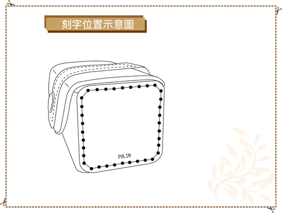 皮革 胡桃木 手作方形小腰包 零錢包 手感包-客製刻字-送禮盒包裝 第8張的照片