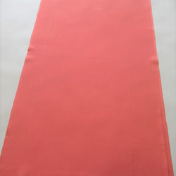 鮭魚粉、純色、純絲、錦緞縐紗、丹後縐紗、八掛布料42號[65cm x 35cm]和服拆線日本布 第3張的照片