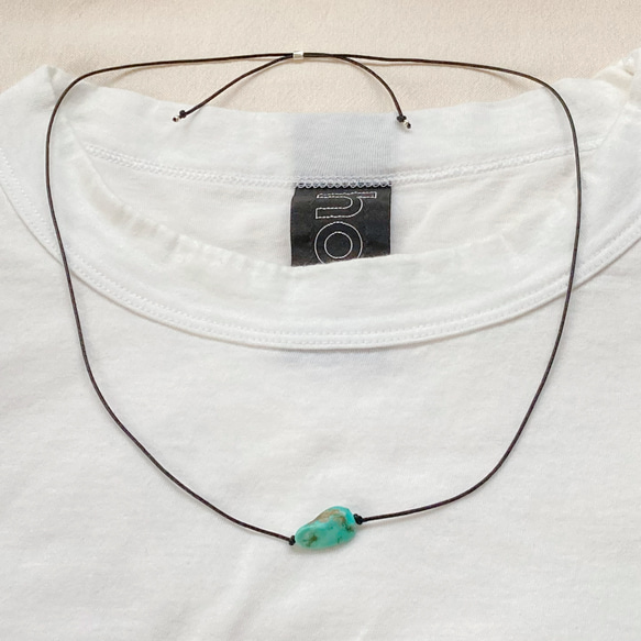 code necklace / ターコイズナゲット 3枚目の画像