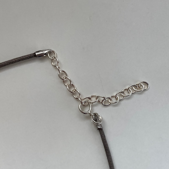 code necklace / カレンシルバー 渦巻きチャーム 5枚目の画像