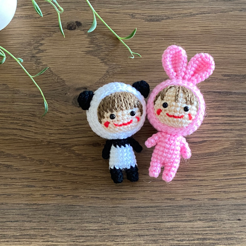 【限定販売】 小さな着ぐるみあみぐるみ♪*うさぎちゃん* amidoki あみぐるみ 人形