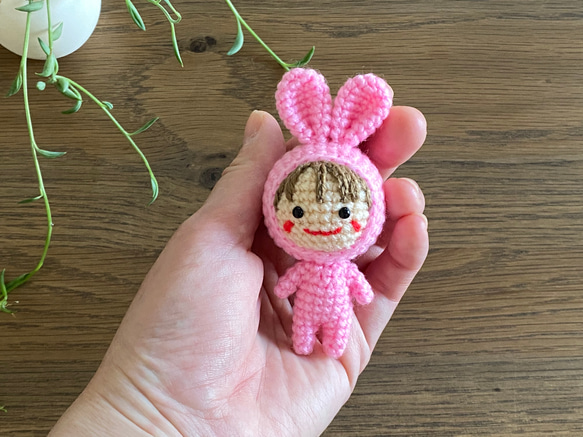 希少品ヒステリックグラマーウサギの形の編みぐるみ 小さな着ぐるみあみぐるみ♪*うさぎちゃん* あみぐるみ amidoki 通販