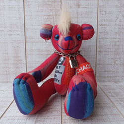 ANARCHY BEAR モヒカンくんVer/RED(25cmテディベア) 1枚目の画像