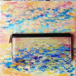 空と海の絵の長財布 2枚目の画像