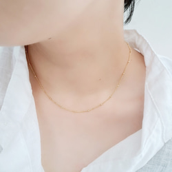 優しい印象*】14kgfネックレス 長さ選択可 ゴールドチェーン シンプル