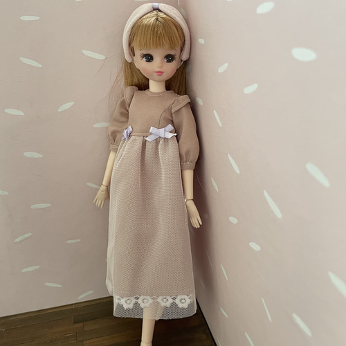 L2321 リカちゃん ブライス ハンドメイド チュールスカート ワンピース 