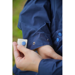 【ユニセックス】6dots撥水防風素材のマウンテンパーカー ジャケット レインウェア 撥水 防水 防風 アウトドア(青) 10枚目の画像