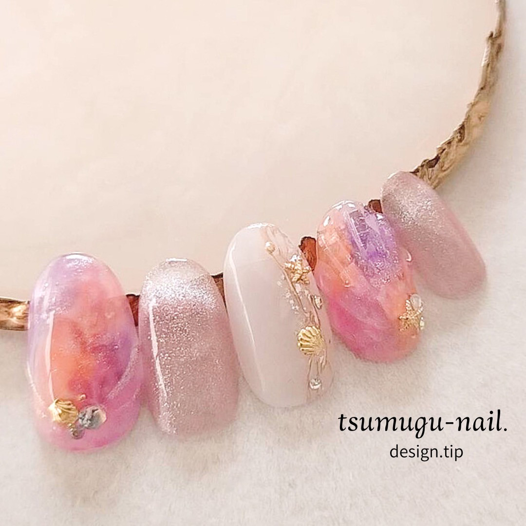 【S/S No.013】人魚のうろこネイル