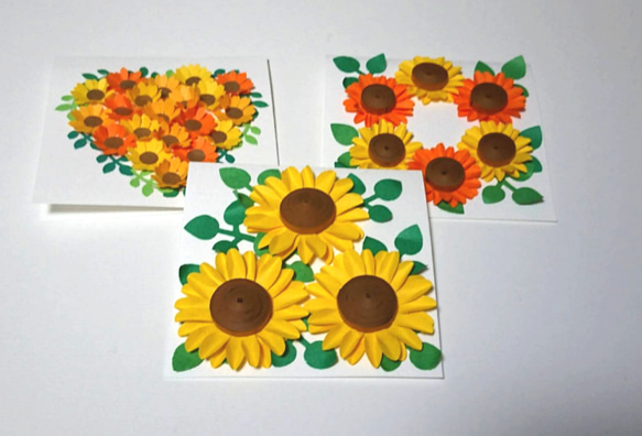 ✿ひまわりページ✿ DIY How to Make a Sunflower Card / Tutorial - YouTube