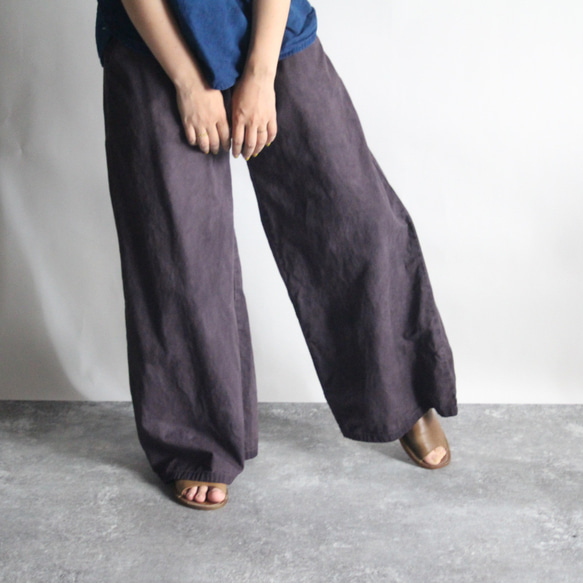 A wide pants 扇子ver0.2 /草木染めワイドパンツ〔3colors〕 14枚目の画像