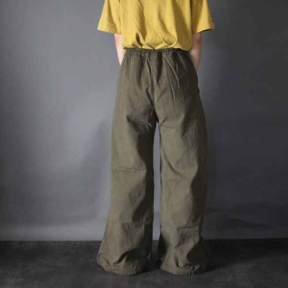 A wide pants 扇子ver0.2 /草木染めワイドパンツ〔3colors〕 9枚目の画像