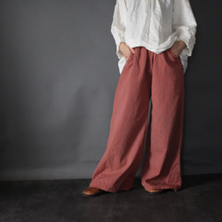 A wide pants 扇子ver0.2 /草木染めワイドパンツ〔3colors〕 11枚目の画像