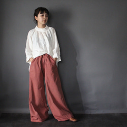 A wide pants 扇子ver0.2 /草木染めワイドパンツ〔3colors〕 2枚目の画像