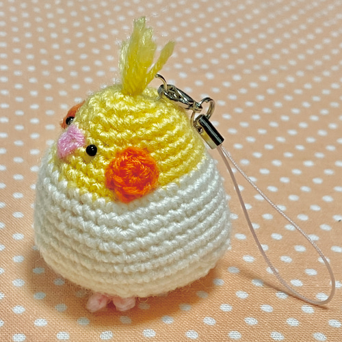 オカメインコあみぐるみストラップ あみぐるみ あおとまとま