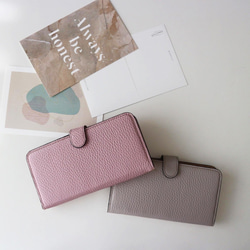 32色から選べる♪全機種対応 本革 スマホ 手帳型 スマホケース　くすみカラー Android #mm00000006 1枚目の画像