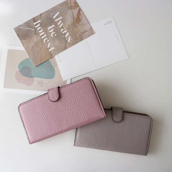 32色から選べる♪全機種対応 本革 スマホ 手帳型 スマホケース　くすみカラー Android #mm00000006 1枚目の画像