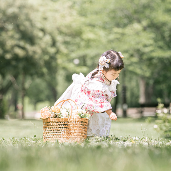 ✿七五三髪飾り✿　ピンク　つまみ細工　7歳　3歳 17枚目の画像